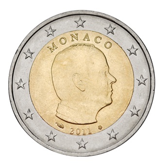 Monaco 2011 losse munt 2 euro unc